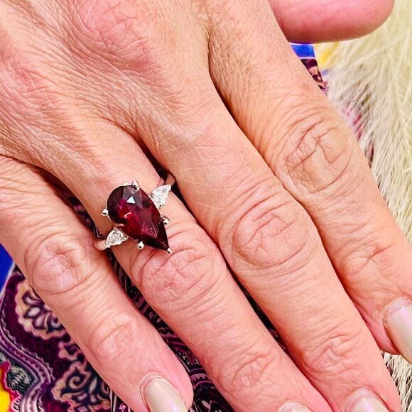 Natural Tourmaline Diamond Ring Size 7 14k WGold 4.8 TCW Certified $5,975 219121 - Picture 12 of 16